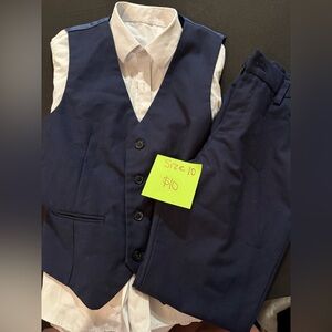 Men's Navy Suit Vest and Pants Set